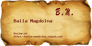 Balla Magdolna névjegykártya