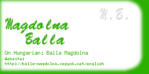 magdolna balla business card